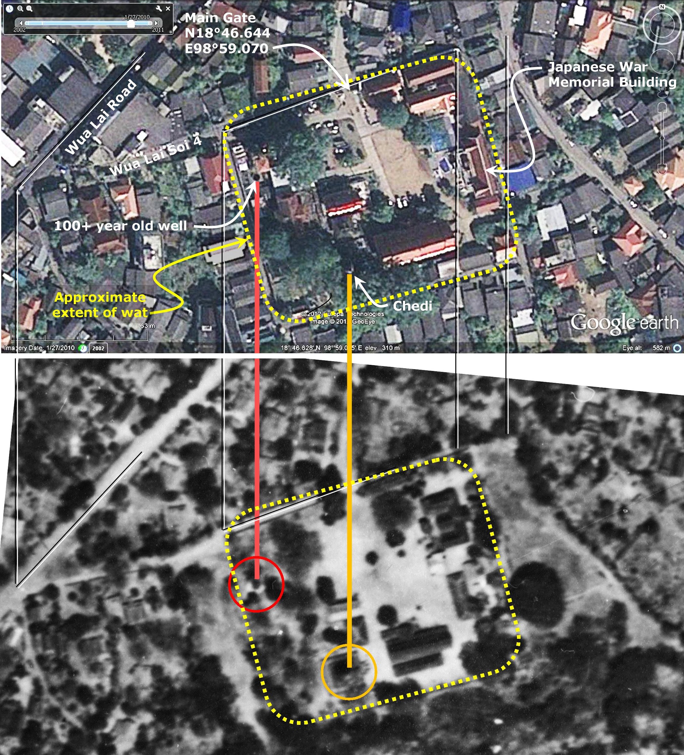 Comparison of 1944 and 2009 aerials